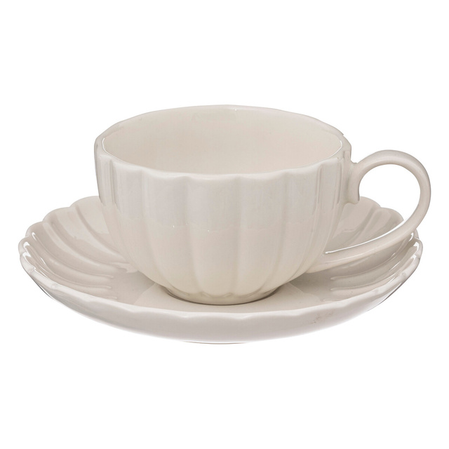 Porcelán csésze alátéttel ROMY, Ø 6 cm
