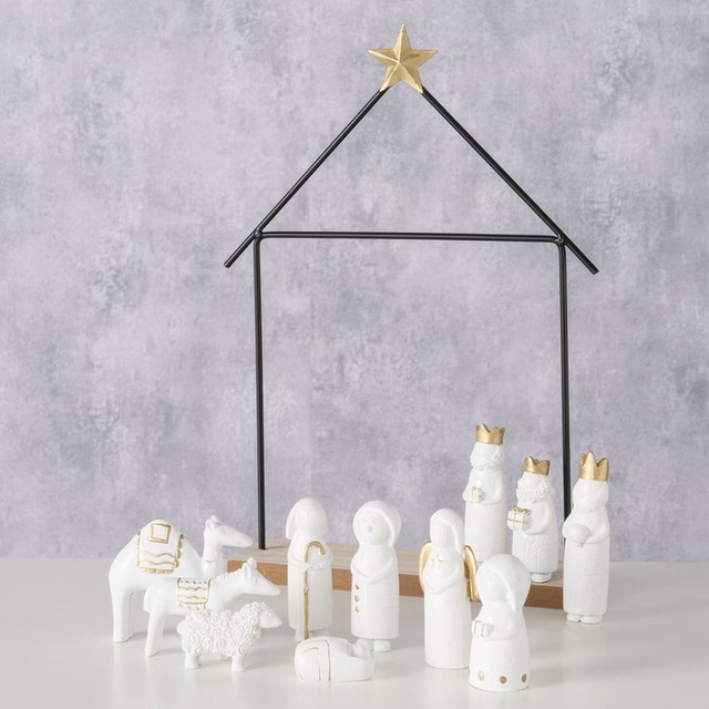 Minimalista karácsonyi jászol NATOS, 11 figura
