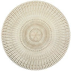 Védőalátét, dekoratív asztali szőnyeg, Ø 41 cm, ZELLER, arany