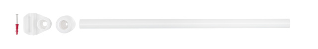 Zuhangzó a zuhanyfüggöny rúdhoz, Ø 2 cm, 57 cm, WENKO, fehér