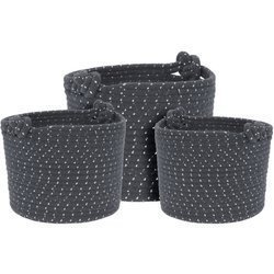 ROPE dekoratív kosarak készlet, 3 darab