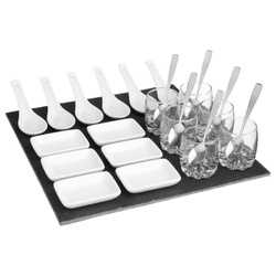 Sushi és snack tálaló készlet, 25 darabos