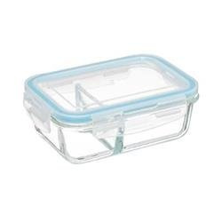 Üveg ebédlőedény, 2 rekeszes, 700 ml, CLIP
