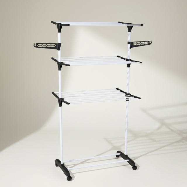 Függőleges ruhaszárító akasztókkal, 160 cm, ALTO
