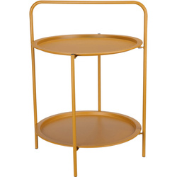 Kávézóasztal fogantyúval, 2 szinten, Ø 50 cm