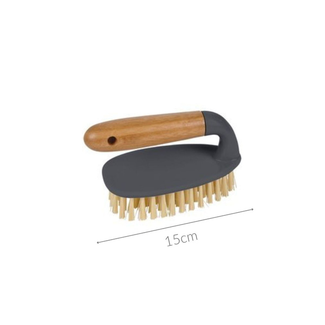 Súroló kefe, 15 cm, bambusz nyéllel
