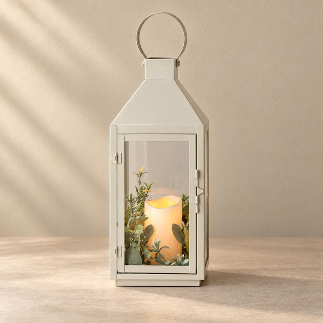 LED lámpás MAGALUF időzítővel, 16 × 16 × 41 cm