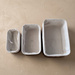 3 darab bambusz kosár textilbéléssel, 30 x 20 x 13 cm, barna