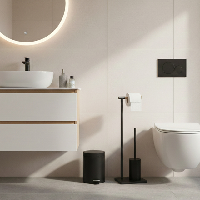 ISME bambusz nyéllel ellátott WC-kefe toalettpapírhoz, 66 cm