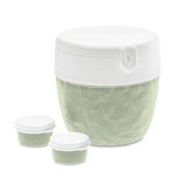 Reggeliző doboz, salátás és öntetes tároló BENTOBOX L, 3 elem, KOZIOL