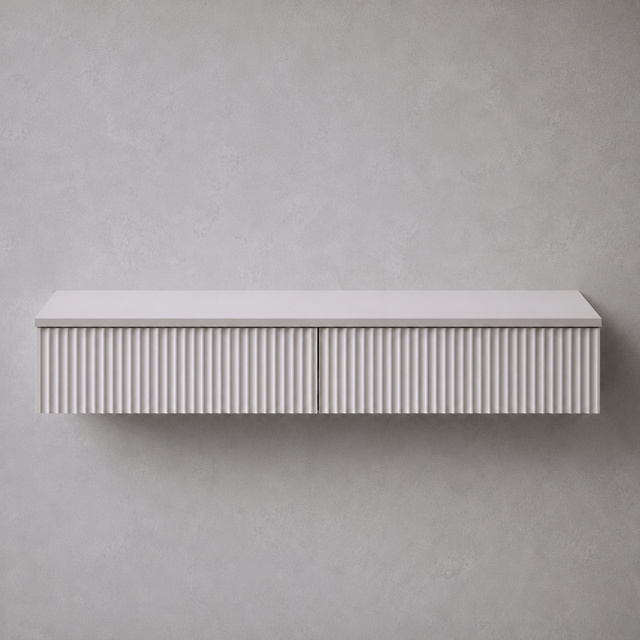 Függő konzol 2 fiókkal, bordázott előlap, 100 x 38 x 17 cm