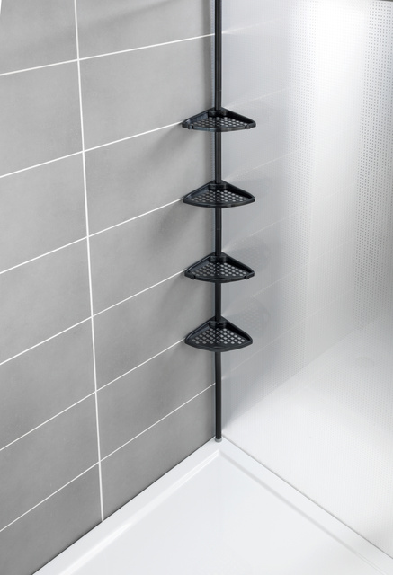 Fém zuhanypolc állítható magassággal 85-200 cm között