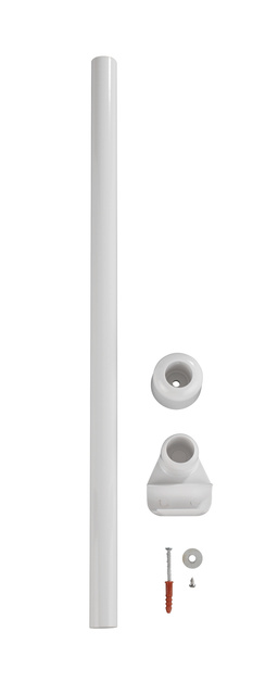 Zuhangzó a zuhanyfüggöny rúdhoz, Ø 2 cm, 57 cm, WENKO, fehér