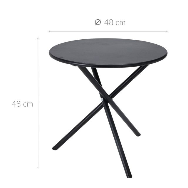 Fém kerti asztal, Ø 48 cm