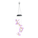 Napelemes függő lámpa, LED pillangók, szélcsengő, 78 cm