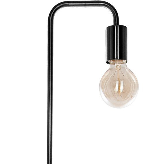 Fém állólámpa, ipari stílusú, 150 cm magas, fekete