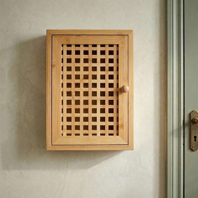 KIZU kulcstartó szekrény, 19 x 27 x 6 cm, bambusz