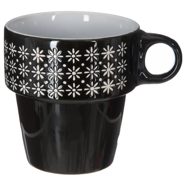 6 darab porcelán bögre állványon, kávés bögre, bögre készlet, porcelán bögre állványon