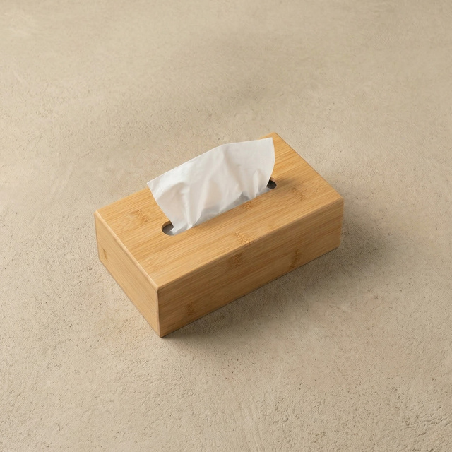 SOVO bambusz zsebkendőtartó, 25 x 13 cm