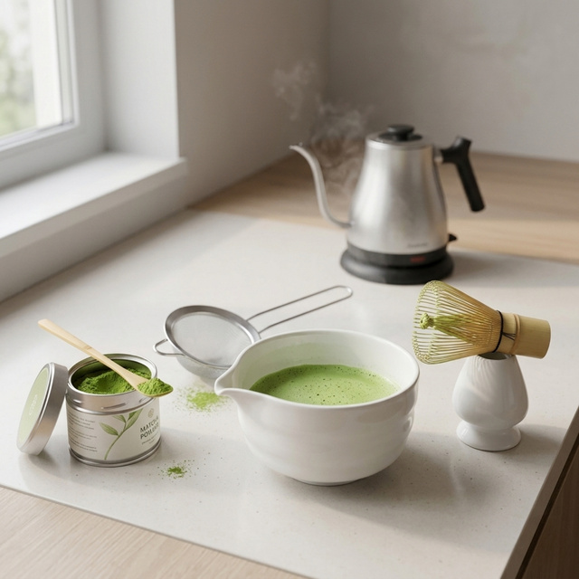 Porcelán matcha készlet PORCE, 5 részes