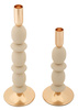 SHUTTLE 2-részes gyertyatartó-készlet modern dizájnnal, 25 cm & 33 cm magas