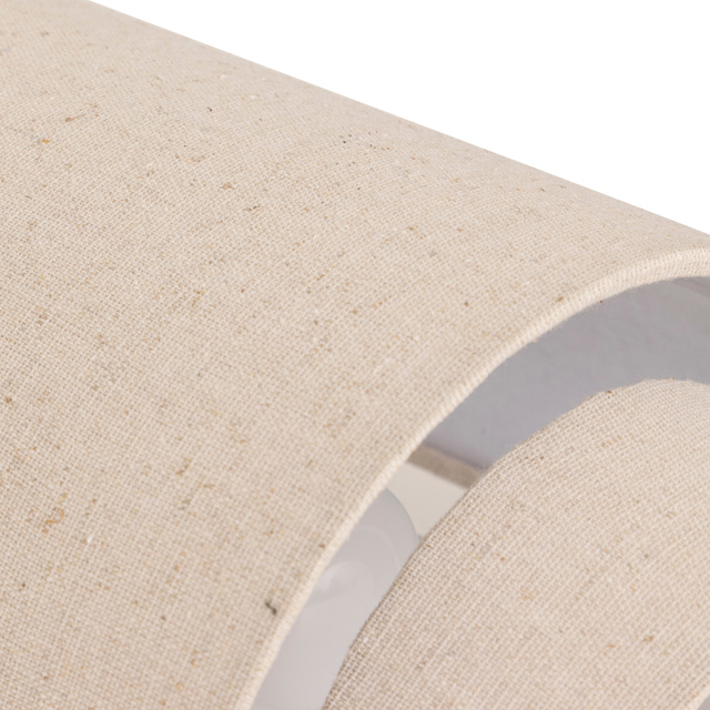 NAHEL falilámpa textil búrával, len színben, magassága 27 cm