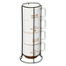 4 darabos porcelán bögre szett HELLO, fém állvánnyal, 4 x 300 ml