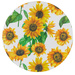 Vízálló asztalterítő kerti asztalhoz SUNFLOWER, Ø 85-105 cm