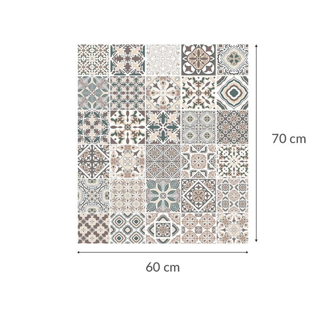 Üveg védőlap a tűzhelyhez FLOOR TILE, 60 x 70 cm, WENKO, csempe