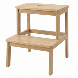 Bambusz lépcsős szék KROK, magasság 46 cm, természetes
