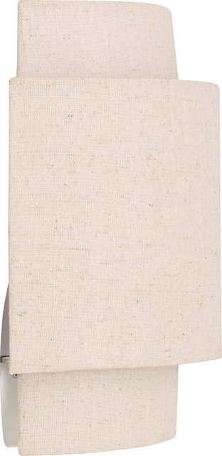 NAHEL falilámpa textil búrával, len színben, magassága 27 cm