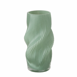 Ráncos üveg váza, VERESE, 30 cm