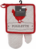 Konyhai kesztyű + fogó POULETTE, pamut, szett