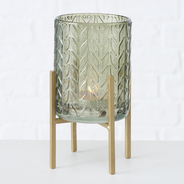 BOLITO tealight tartó, zöld üveg, Ø 8 cm