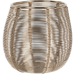 Fém tealight gyertyaállvány, arany színű