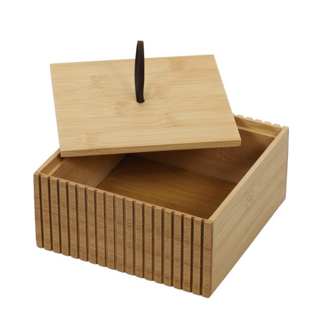 Bambusz fürdőszobai rendező, 15 x 15 x 7 cm
