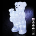 LED világító medve, akril kültéri dekoráció, 56 LED, magasság 44 cm